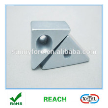 triangle strong neodymium magnet with screw hole